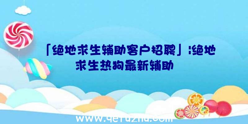 「绝地求生辅助客户招聘」|绝地求生热狗最新辅助